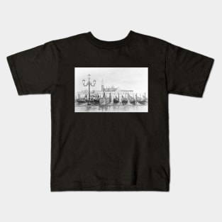 Venice vintage style art Kids T-Shirt